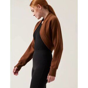 Athleta retroplush crop wrap sweater
